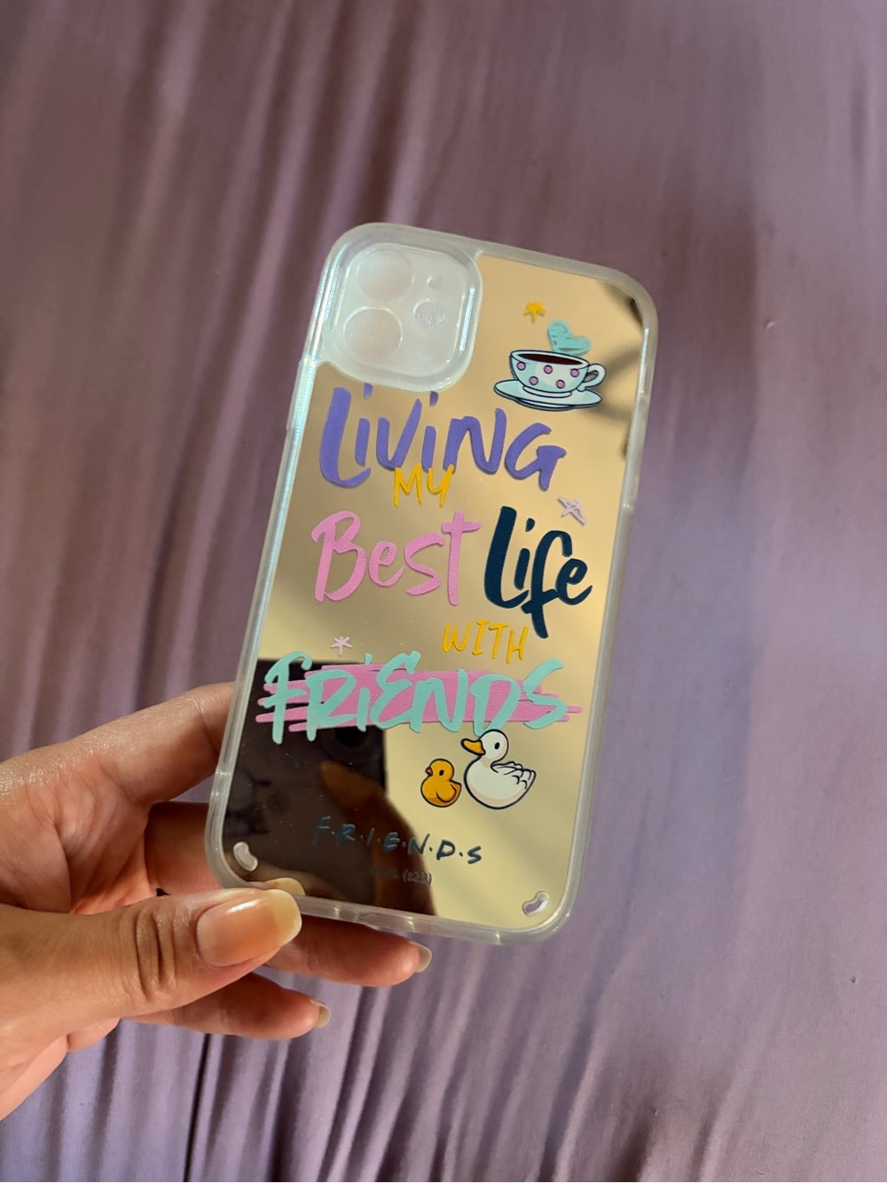 Warner Bros. Friends 'Best Life' White iPhone 11 Case with Pastel Accents - Picture 2 of 3